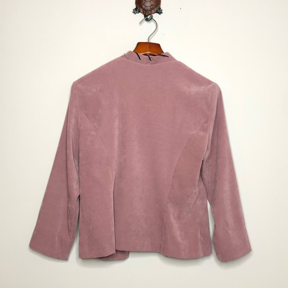 Vintage Lilac Blazer with Lace Up Trim BOGO ANY OFFER - Picture 4 of 7